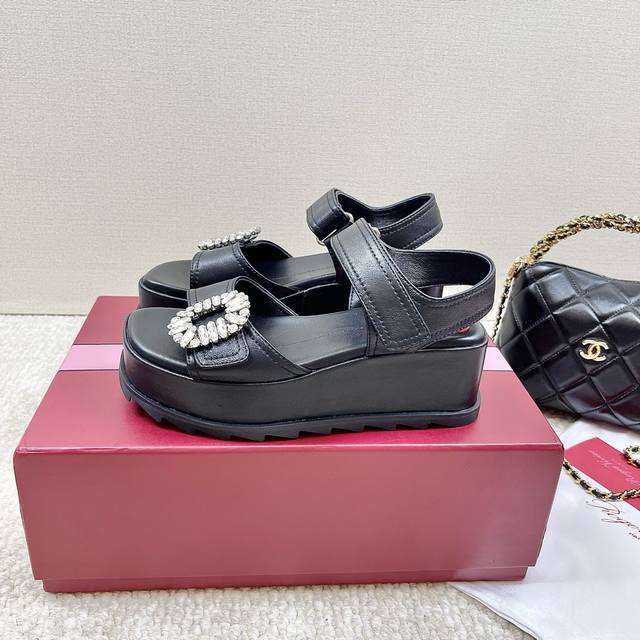 Purchasing Version Rvs25 New Style Thick-Soled Platform Sandals 8Cm Ultra-Light