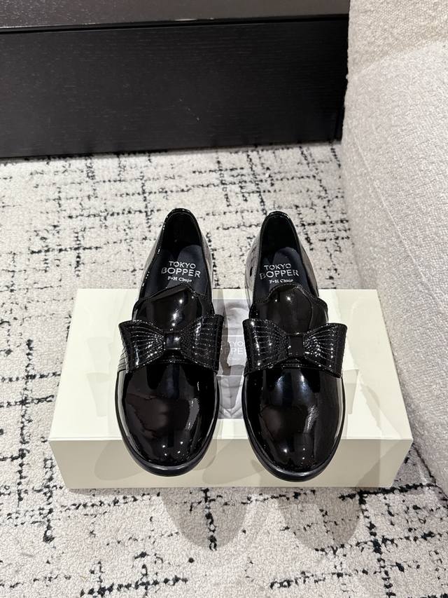 tokyo Bopper Niche Fashion Brand 25 Spring And Summer New Bow Mary Jane Leath