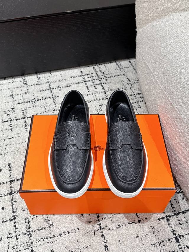 Men +10 #Couple Top Version Hermes 25 Latest H Home Casual Loafers H Home Loafer