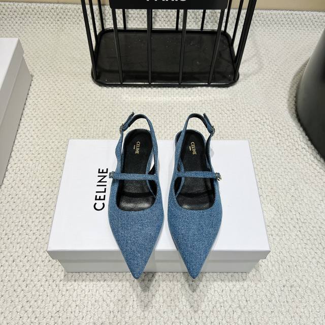 Factory High Version Celine 2025Vs Summer Pointed Flat Shoes Summer Season With