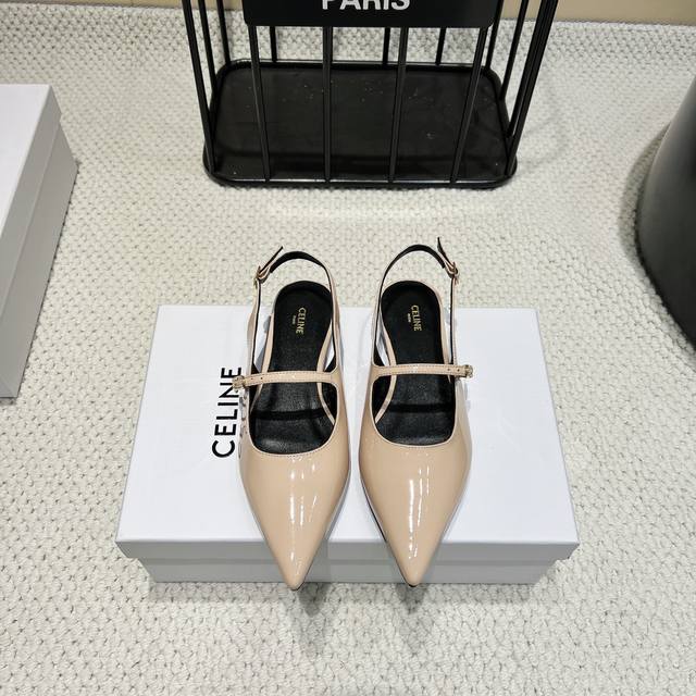 Factory High Version Celine 2025Vs Summer Pointed Flat Shoes Summer Season With