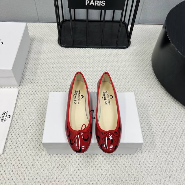 Factory High Version Marine Serre X Repetto Joint Single Shoe Series Crescent Pr