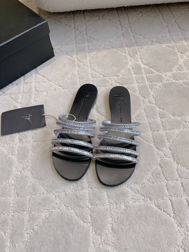 Two-Strap Five-Strap Giuseppe Zanott* Gz Classic Rhinestone Series Sandals Origi