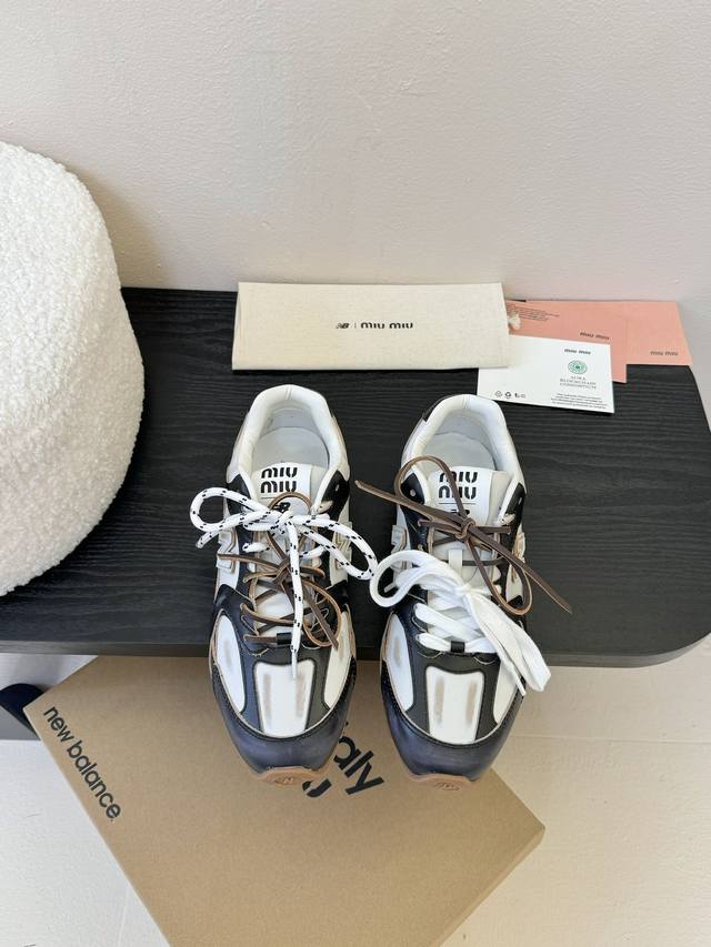 miumi*Ux New Balanc*E Co-Branded Catwalk Shoes Super Popular No Matter How Yo