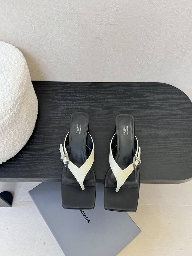 balenciaga Balenciaga High-Heeled Square-Toed Flip-Flops The Ultimate In Fash