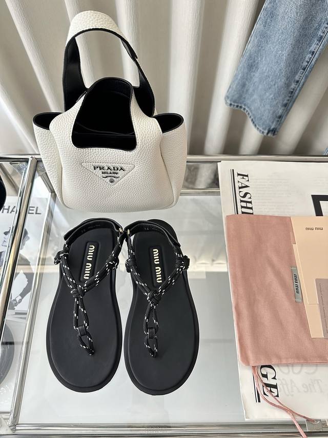Top Quality * Riviere Cotton Rope Thong Sandals Original Purchase Purchasing Lev