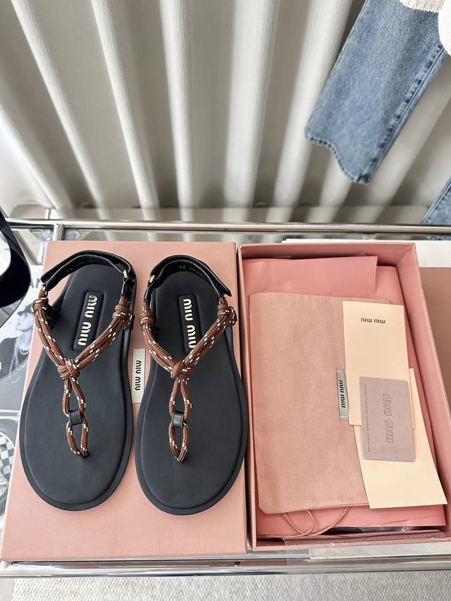 Top Quality * Riviere Cotton Rope Thong Sandals Original Purchase Purchasing Lev