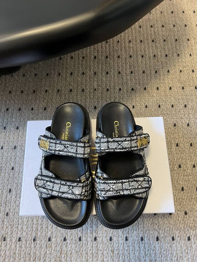 top Quality Dior Act Velcro Slippers Are Comfortable And Good-Looking, Full O
