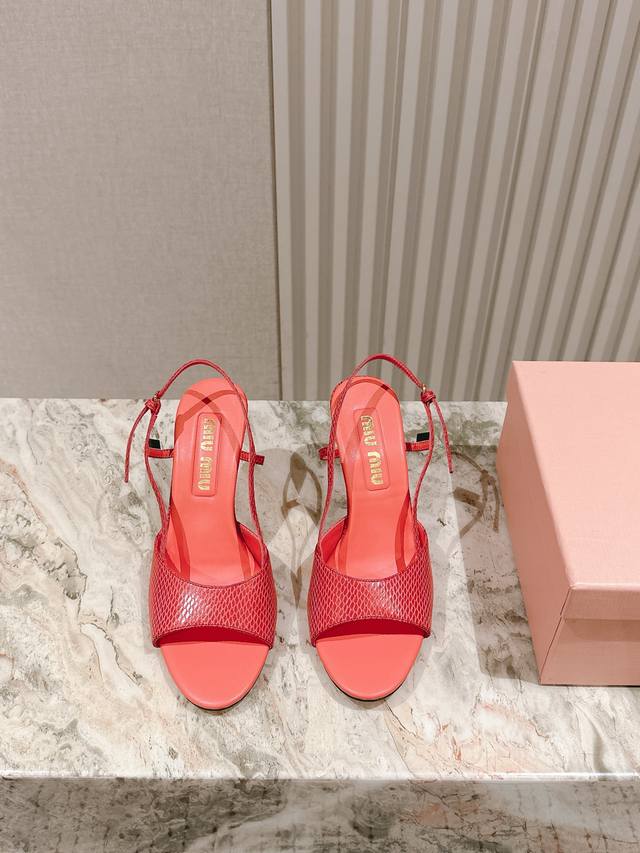 Miu Miu New Snakeskin Sandals Series Is Now Available. Comfortable And Fashionab