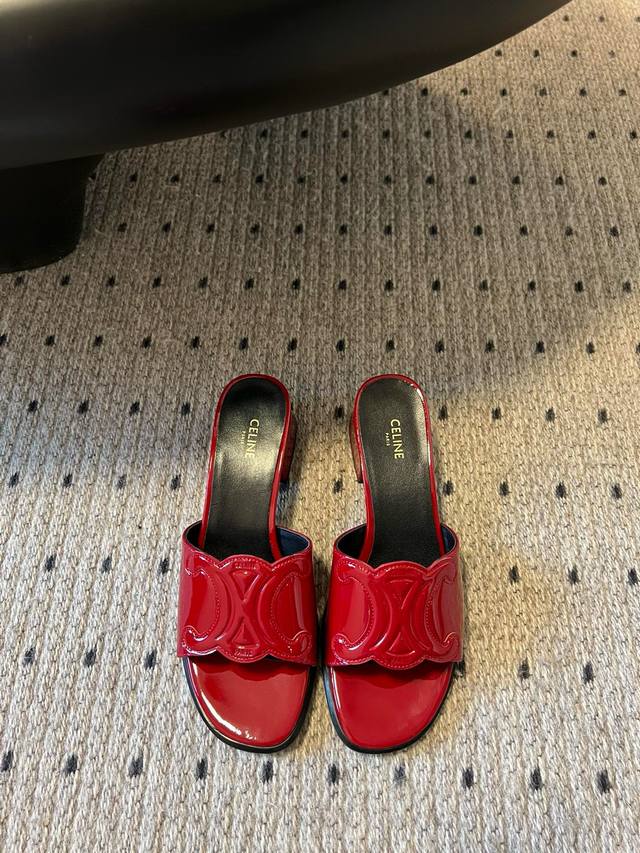 celin* Celine's New Early Spring And Summer Arc De Triomphe Roman Thick-Heele