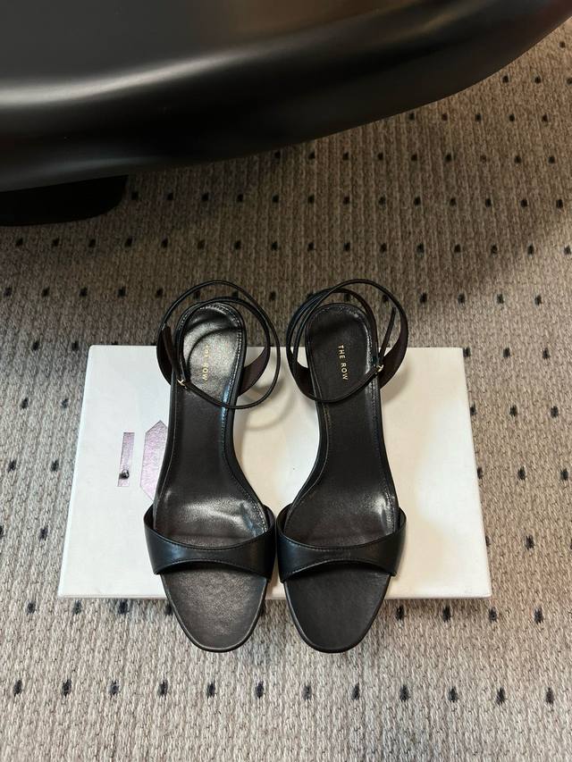 the Row 25Ss Kitten Heel Simple Open Toe Lace-Up Sandals Too Simple And Fashi