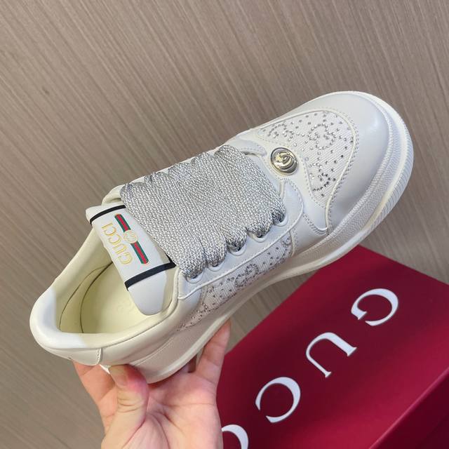 gucci Fatso Rhinestones Thick-Soled Shoes