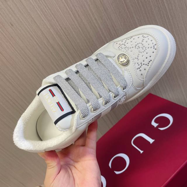 gucci Rhinestone Dirty Shoes