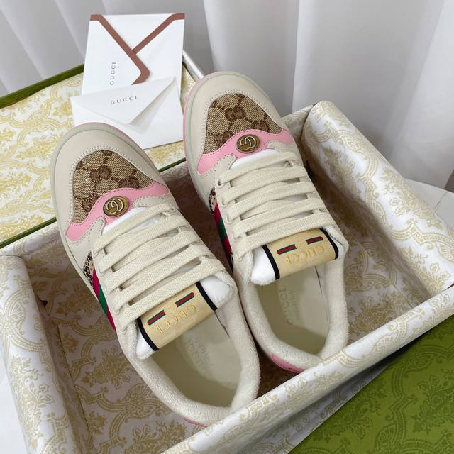 gucci~~Gg Rubbed Color To Make Old Couple Style Small Dirty Shoes Casual Shoe