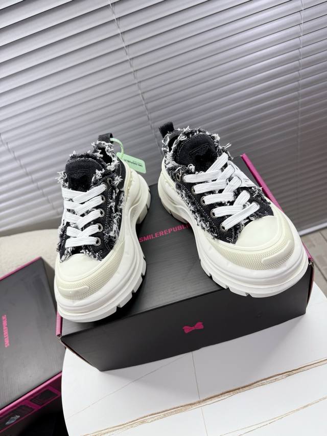 smilerepublic Smile 2.0 Couples' Canvas Shoes Thick-Soled Shoes Casual Shoes~