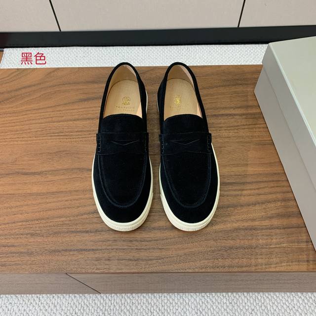 brunell* Cucinell* Men's Loafers Simple And Stylish Uppers Cow Leather Lining