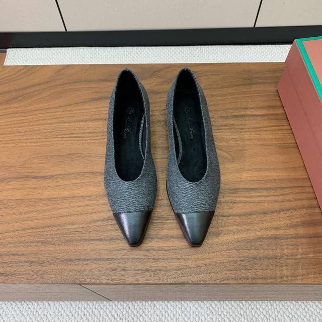 loro Piana Color Matching Single Shoes Minimalist Style Is A Very Durable Sty