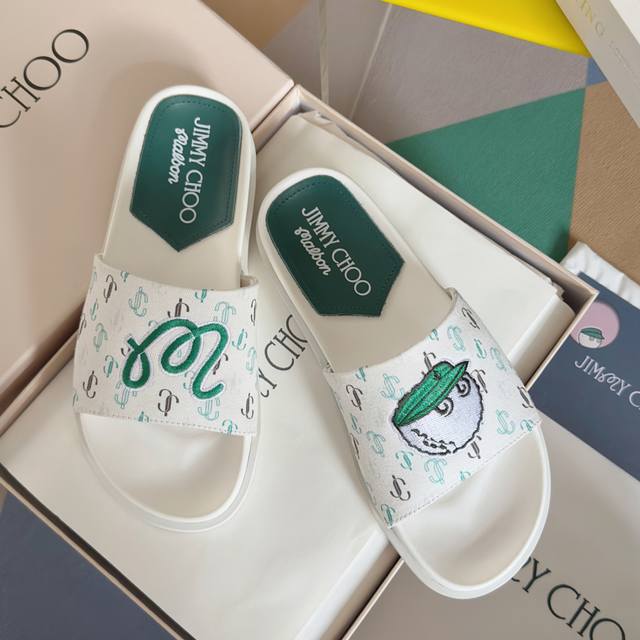 Top Version For Women Jimmchoo Jimmy Choo Jc X Malbon Co-Branded Thick-Soled Sli