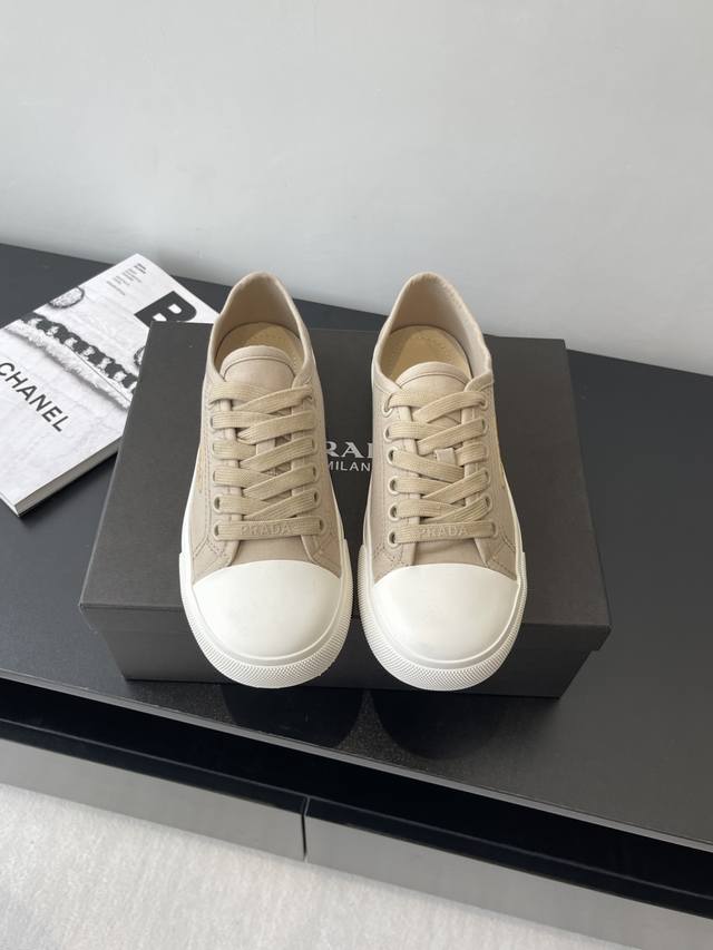 prada Prada 25Ss New Canvas Shoes Tech Canvas Latest Black Technology After A