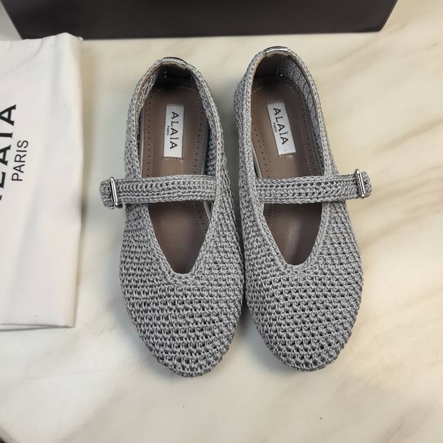 ordinary Box Original Box Alaia Alaia Aleya Retro Mary Jane Ballet Shoes Full