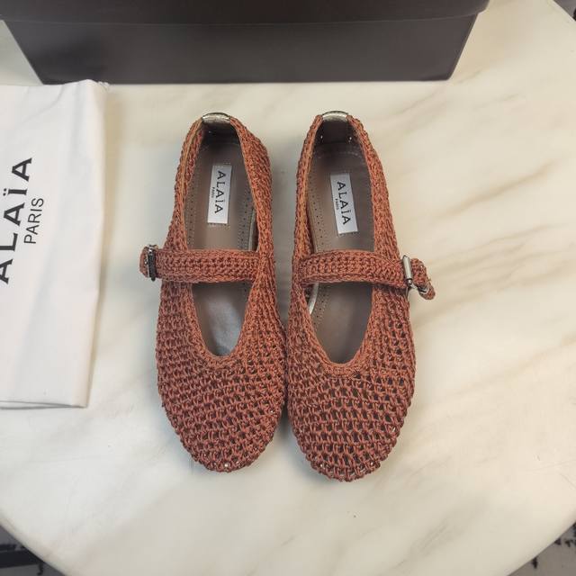 ordinary Box Original Box Alaia Alaia Aleya Retro Mary Jane Ballet Shoes Full