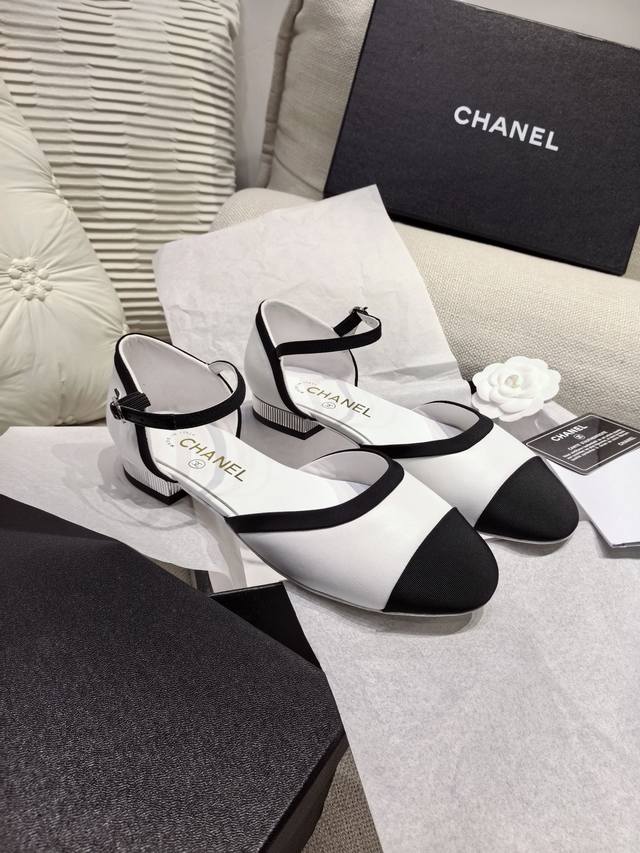 New Chane* Coco New Lambskin Low-Heeled Mary Jane Sandals Original High-Quality