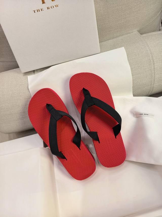 New The Row Dune Flip-Flops 2025 Spring And Summer New Niche Minimalist Clip-Toe