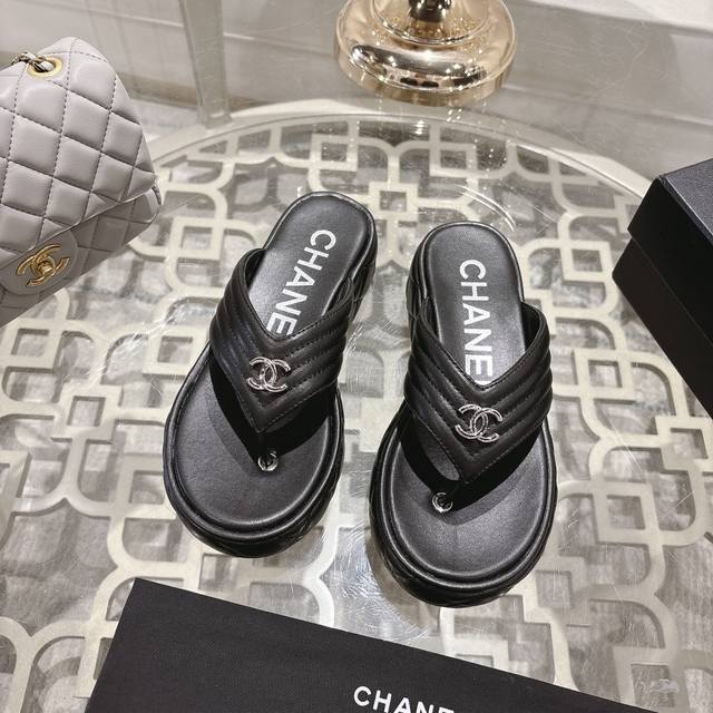 Top Version Chane* 2025Ss Chanel Spring And Summer New Hot Thick-Soled Casual Sl