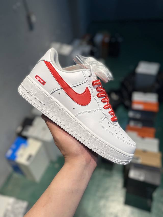 China Limited Supreme Nike Air Force 1 07 Low White And Red Joint Air Force One