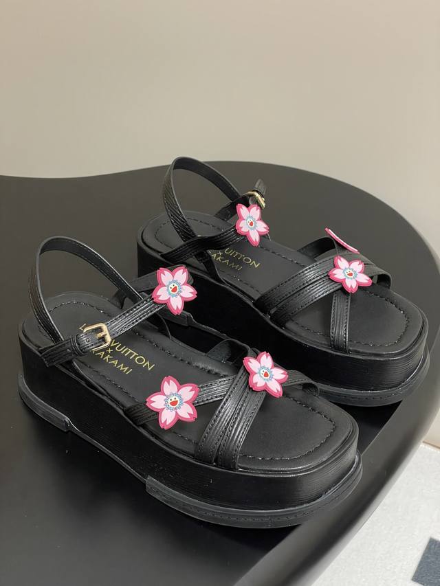 25Ss New Spring And Summer Louis Vuiteeon Lv Maya Flatform Sandals, Waterproo