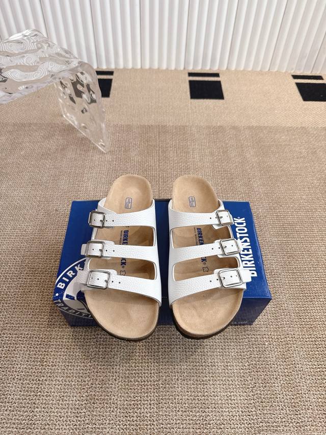 birkenstock Florida Birkenstock Three-Buckle Sandals Ken Leather Three-Buckle