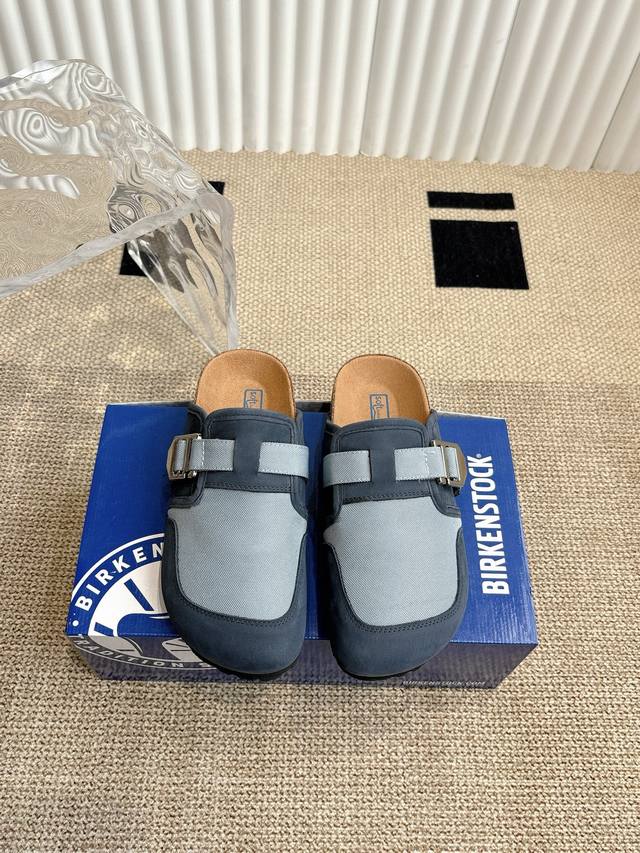 Couple's Birkenstock Closed Toe Half Slippers Ergonomic Design Cork Latex Footbe