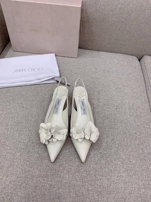 Factory Price P Jimmy Cho* New Flower High Heels Handmade Lambskin Petals Super