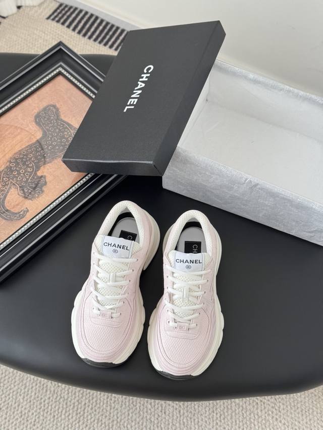 chanel 25C New Silver Horn King Sports Casual Shoes All-Match White Shoes Sty