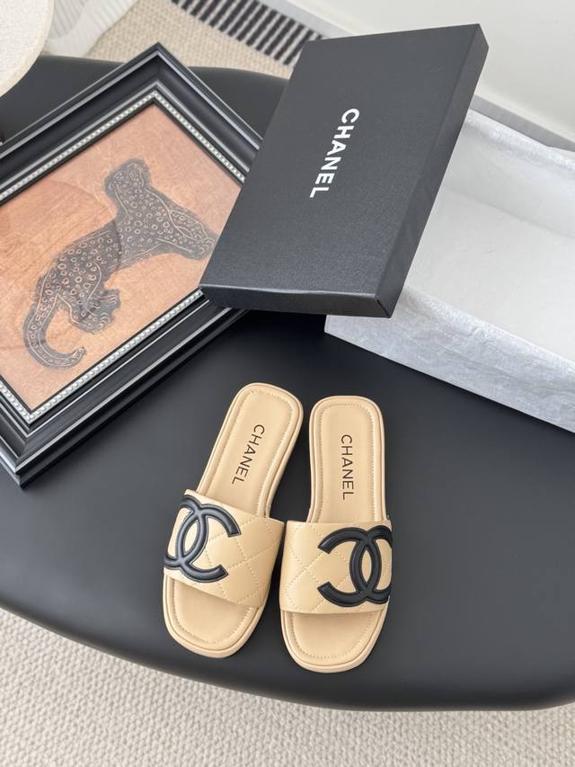 chanel Vintage Second-Hand Kangpeng Series Slippers Simple But Not Simple Sty