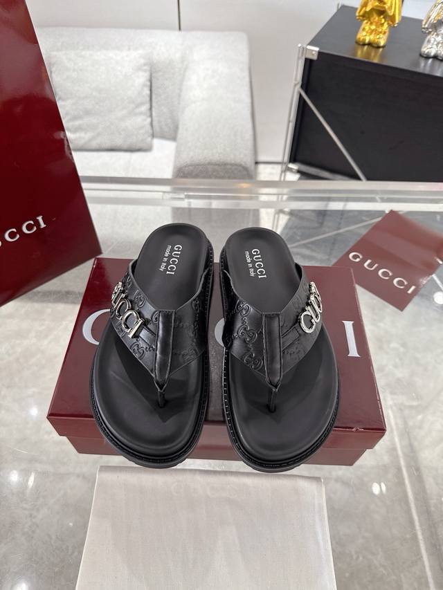 Men's Gucci Men's Letter Flip Flops Top Edition Spring And Summer Internet Celeb