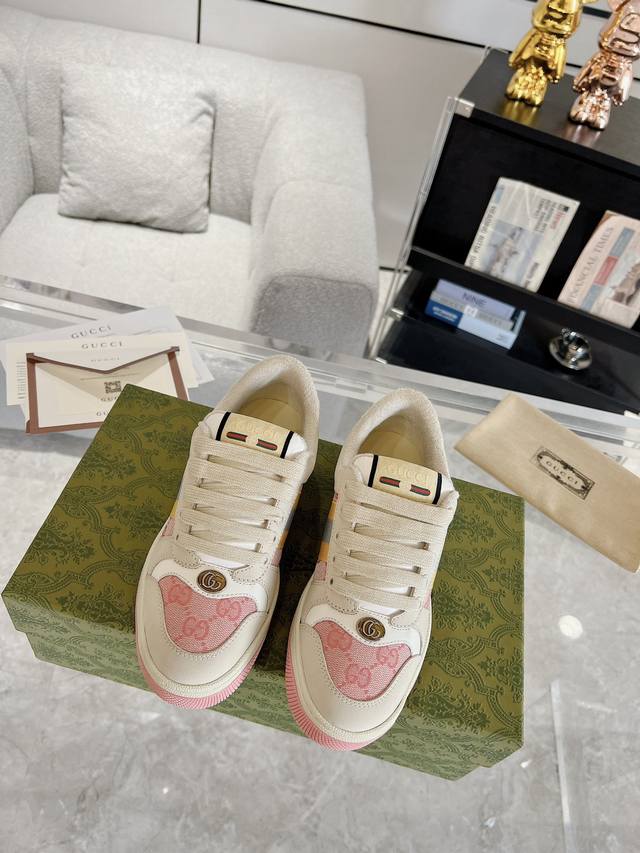 Women's Gucci Screener Series Men's And Women's Sneakers, Couple's Dirty Shoes,