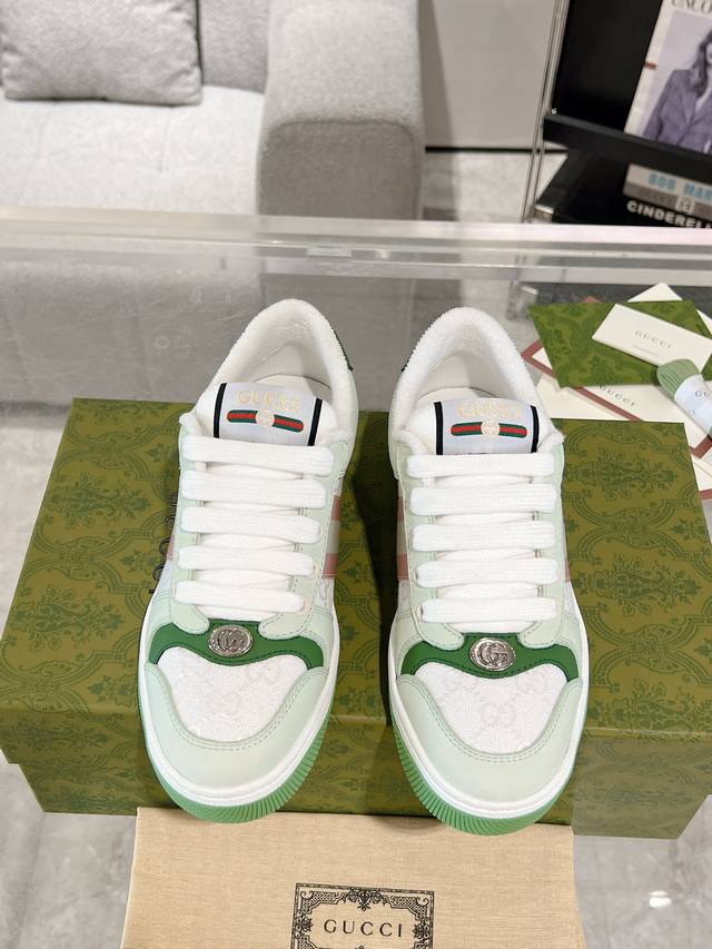 Couple's Gucci Screener Series Men's And Women's Sneakers Couple's Dirty Shoes S