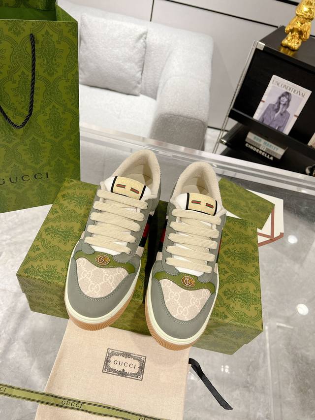 New Color Gucci Dirty Shoes Genuine Invincible Version Real Shot Without Ps Too