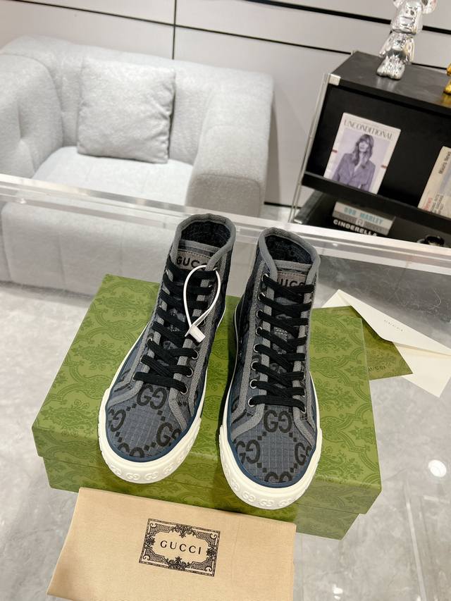Women's And Men's Gucci Tennis 1977 Classic Series Canvas Shoes Early Spring Ser