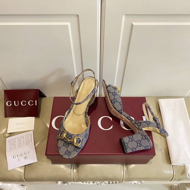 Factory Price P Gucci High-Heeled Sandals With Cowhide And Sheepskin Jacquard Fa
