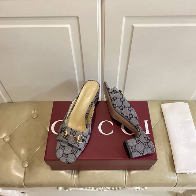 Factory Price P Gucci High-Heeled Slippers High Version 6 Colors Of Cowhide Shee