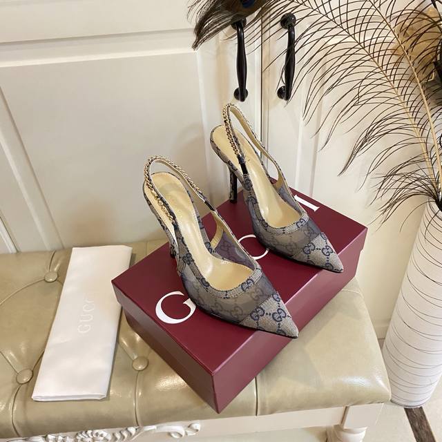 Factory Price P Gucci High Heels Jacquard Cloth Cow Patent Leather Mesh Sheepski