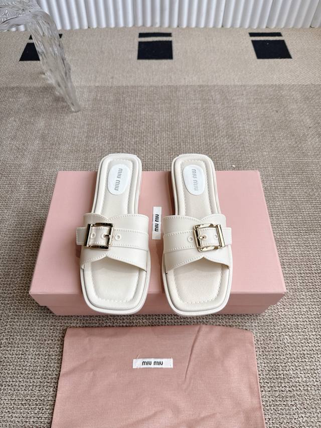 miumiu Miu Miu Flat Slippers Simple Yet Distinctive Fairy Shoes Are Now Avail