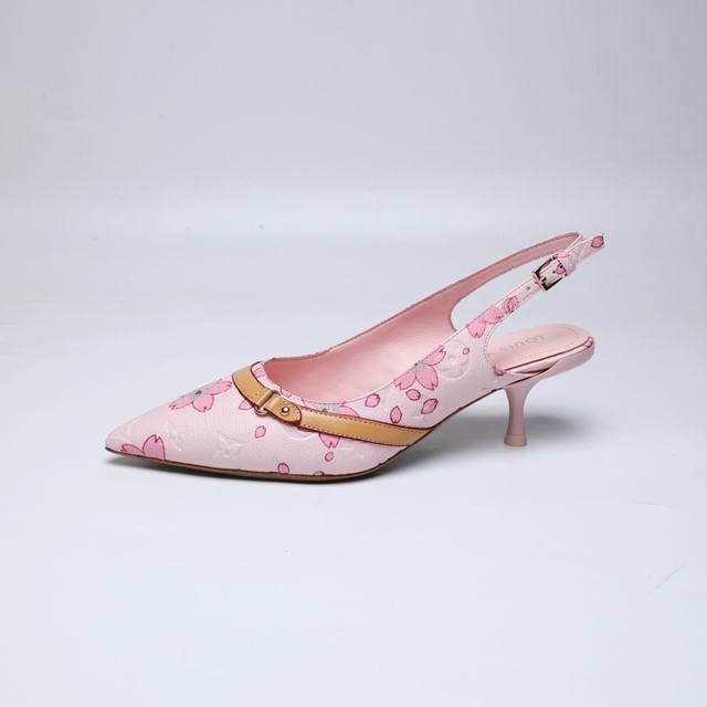 lv 2025 Early Spring Official Website Synchronized Pointed Toe Slingback High