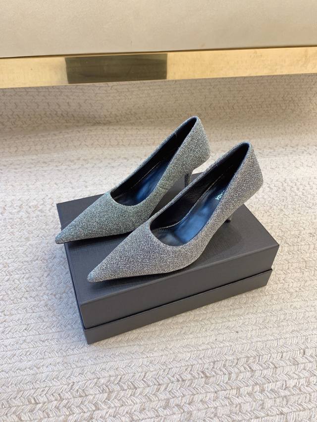 balenciag*Ss25 New Style Genuine Leather Pointed Toe High Heels Original Last