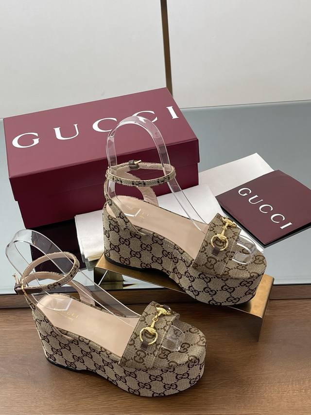 Imitation Leather Rubber Sole Regular Version Gucci Gucci New Summer Waterproof
