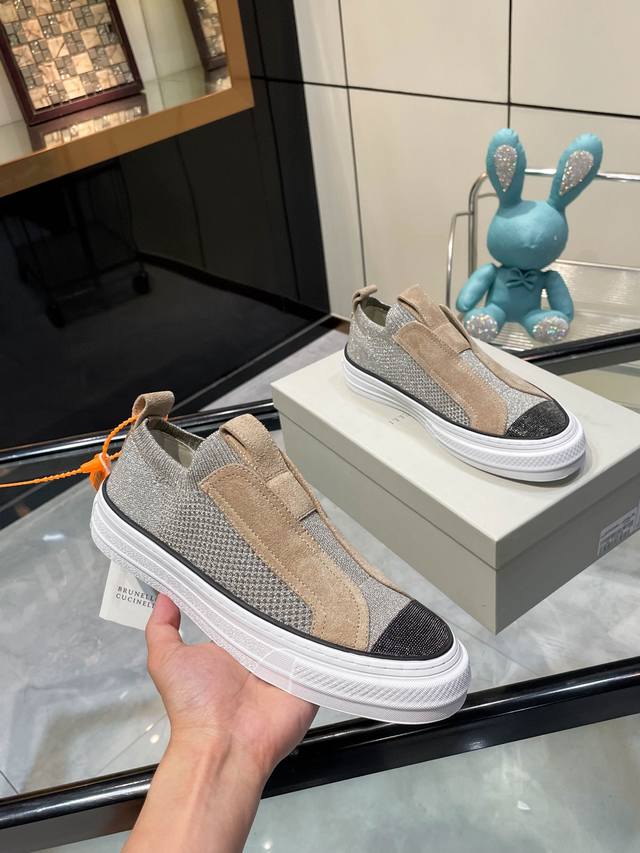 Brunello Cucinelli New Factory Price P Flying Woven Stitching Calfskin Rubber Fl