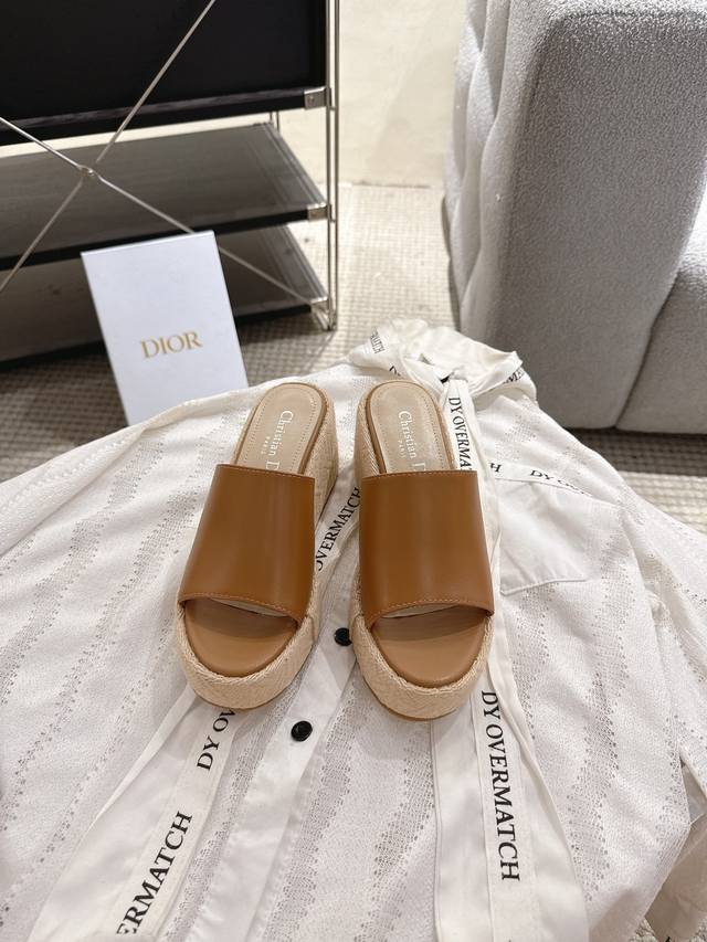 dior Dior 25Ss Spring/Summer New D-Attitude Wedge Sandals With Waterproof Pla