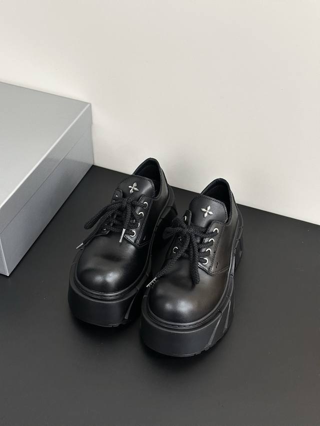 smfk New Thick-Soled Shoes Create Comfortable And Textured Classic Shoes One-